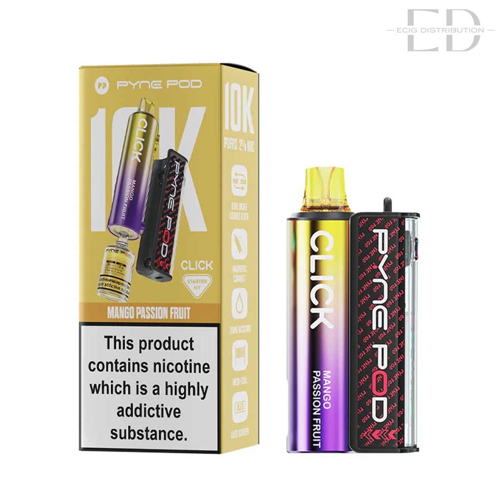 Pyne Pod Click 10K Starter Kit - Mango Passion Fruit
