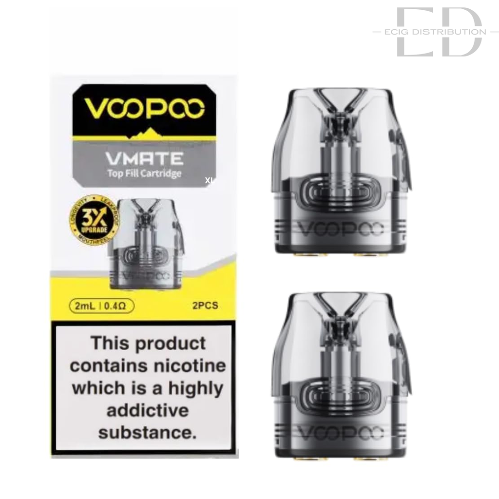 Voopoo Vmate Top Fill Refillable Pod 2Pcs/Pack -  0.4 Ohm XL 