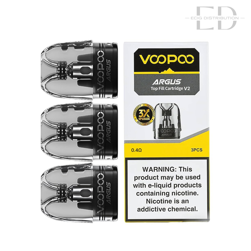 Voopoo Argus Top Fill V2 Refillable Pod 3Pcs/Pack - 0.4 Ohm XL 