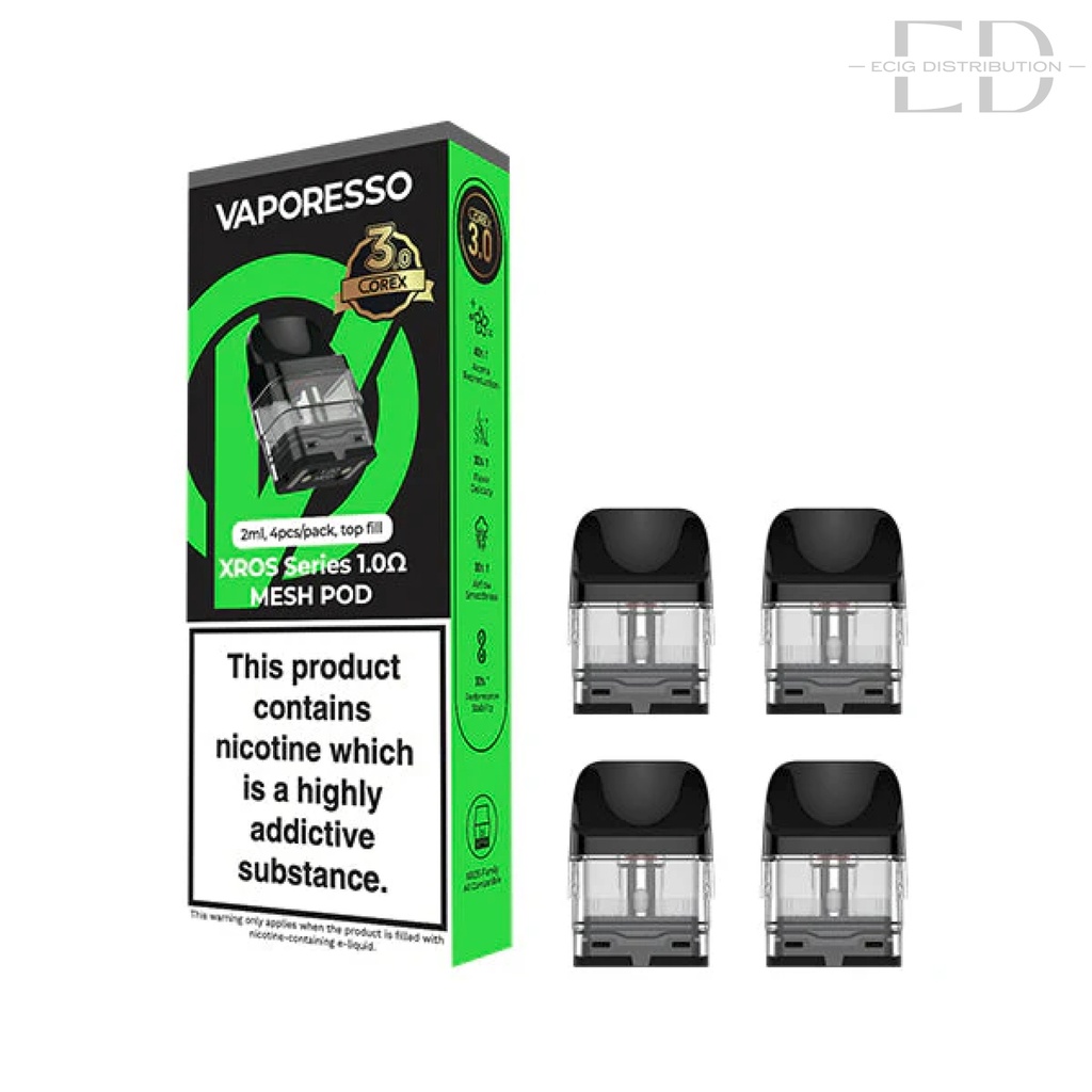 Vaporesso XRos Corex 3.0 Version Mesh Refillable Pod 4Pcs/Pack - 1.0 Ohm 