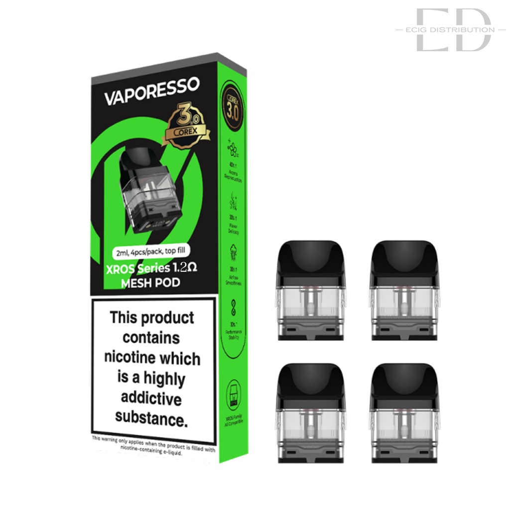 Vaporesso XRos Corex 3.0 Version Mesh Refillable Pod 4Pcs/Pack - 1.2 Ohm 