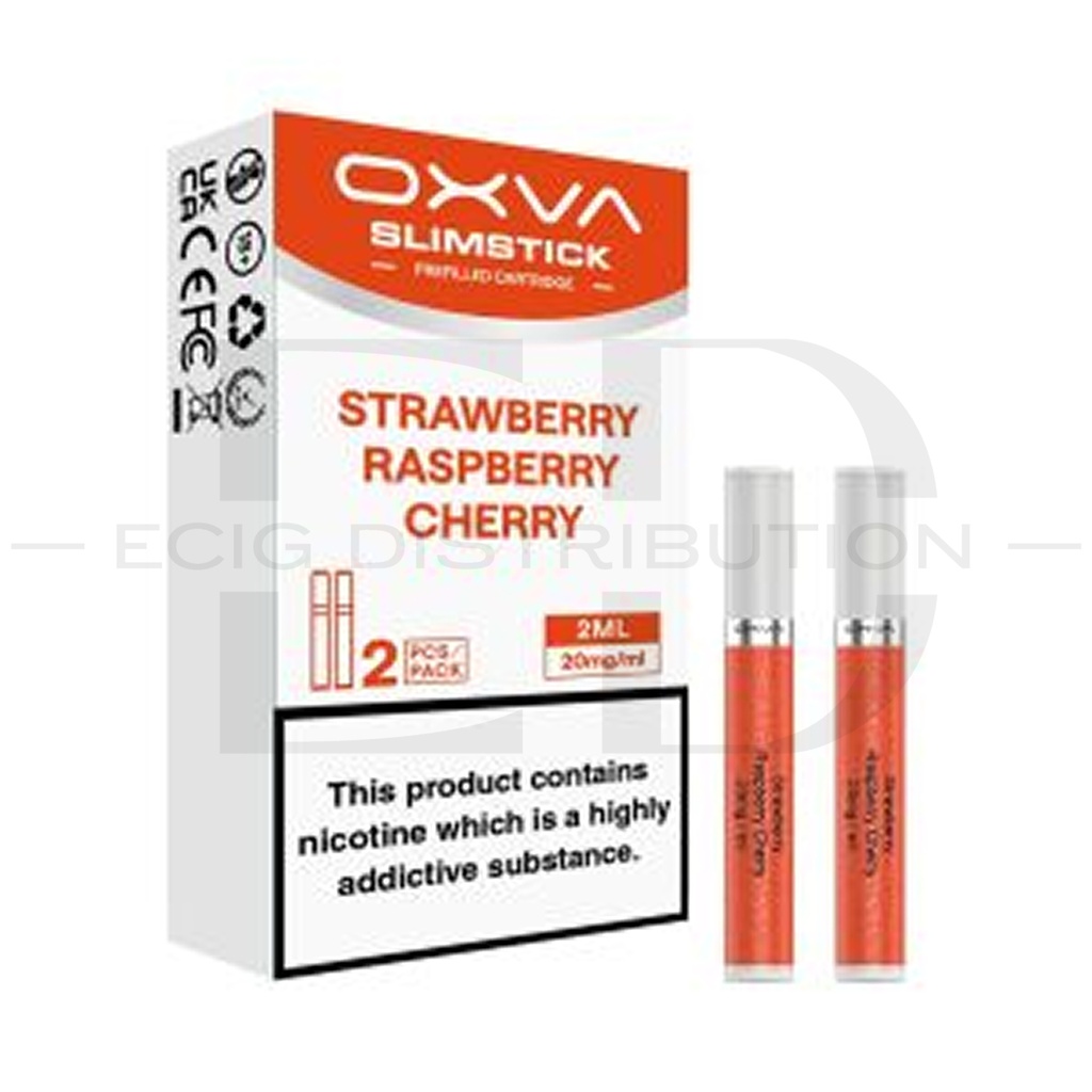 Oxva SlimStick Refillable Pod 2Pcs/Pack - Strawberry Raspberry Cherry 20MG 