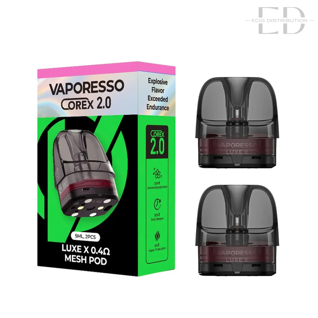Vaporesso Luxe X Series Mesh Refillable Pod 2Pcs/Pack - 0.4 Ohm XL