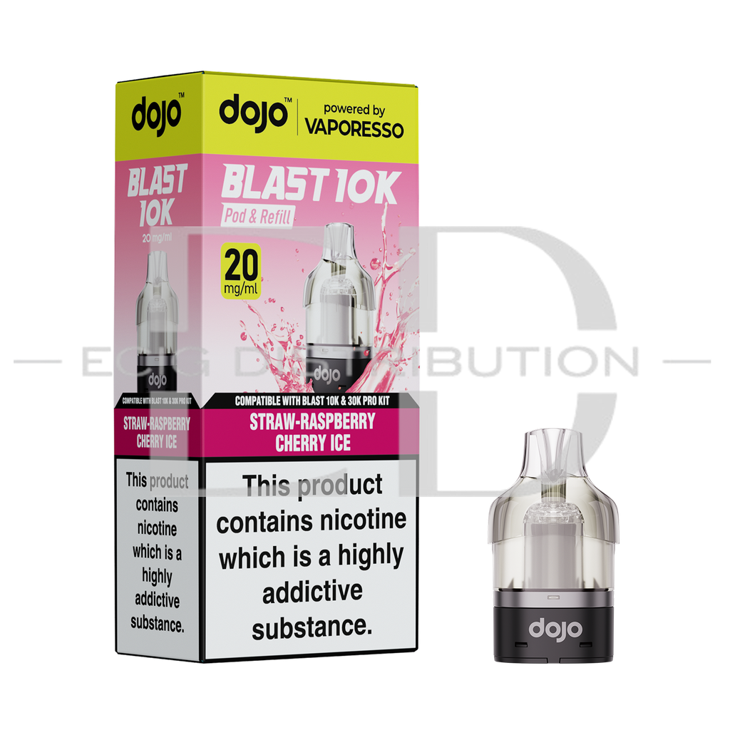 Vaporesso Dojo Blast 30K Pro Refillable Pod - Straw-Raspberry Cherry Ice 20MG 