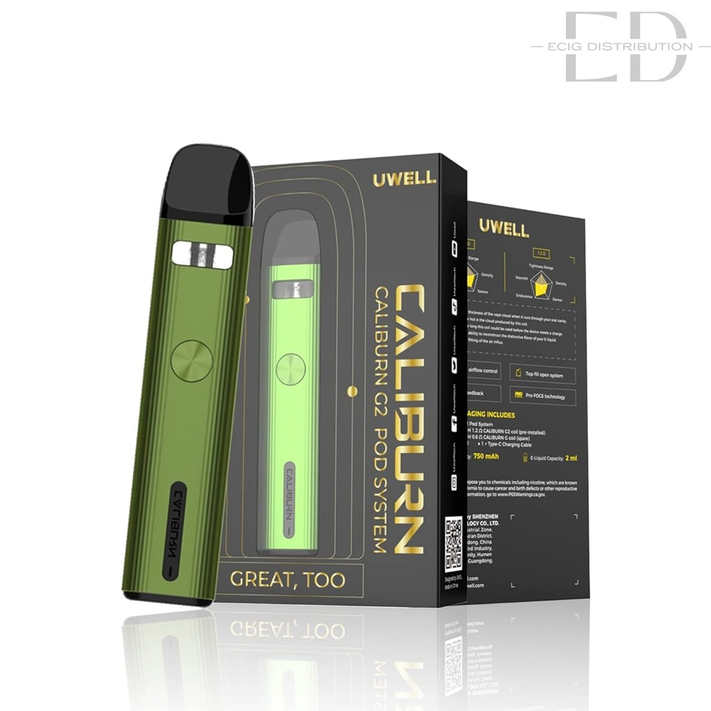 Uwell Caliburn G2 Pod Kit - Cobalt Green 