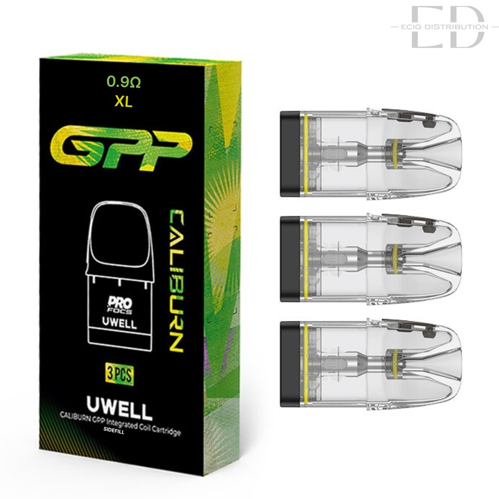 Uwell Caliburn GPP Coil Cartridge Side Refill 3Pcs/Pack - 0.9 Ohm XL 
