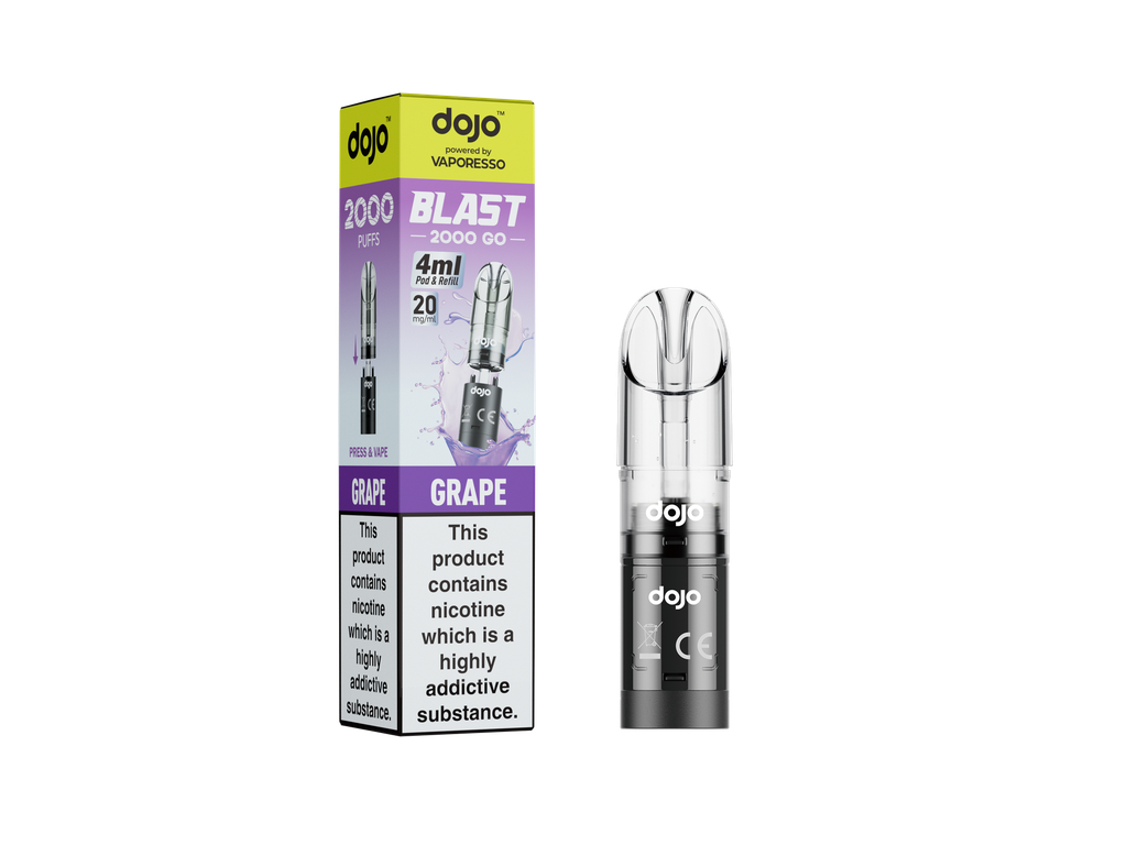 Vaporesso Dojo Blast 2000 Go Transparent Pod - Grape 20MG 