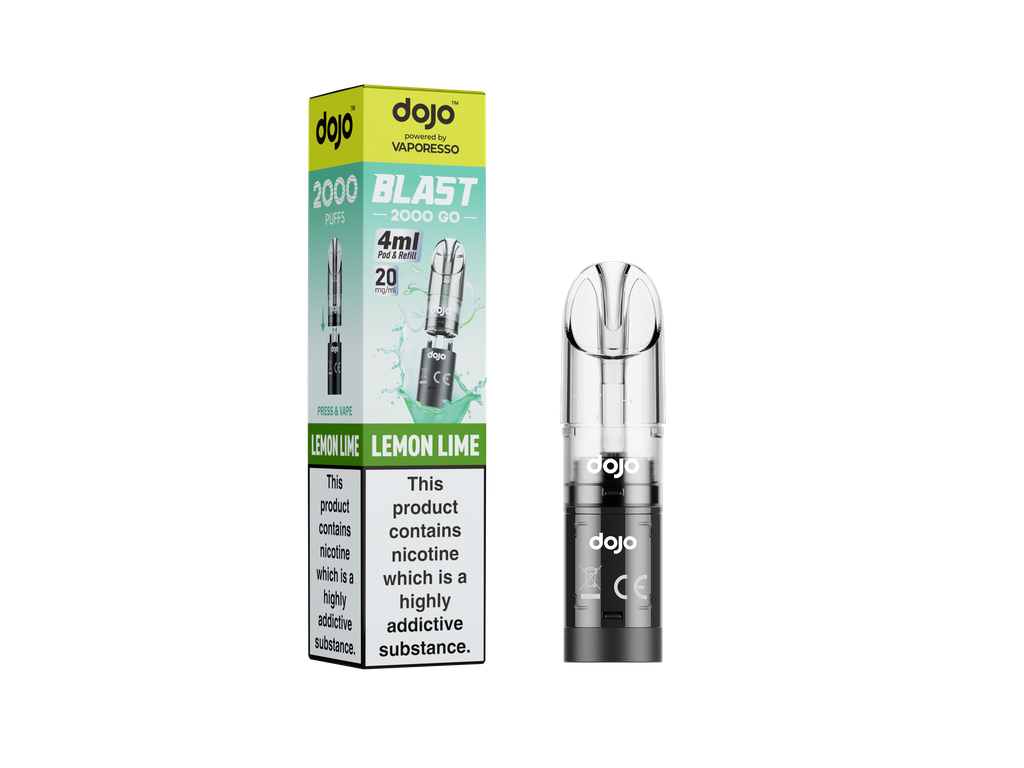 Vaporesso Dojo Blast 2000 Go Transparent Pod - Lemon Lime 20MG