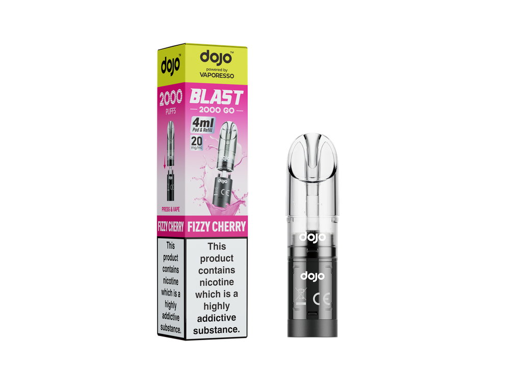 Vaporesso Dojo Blast 2000 Go Transparent Pod - Fizzy Cherry 20MG