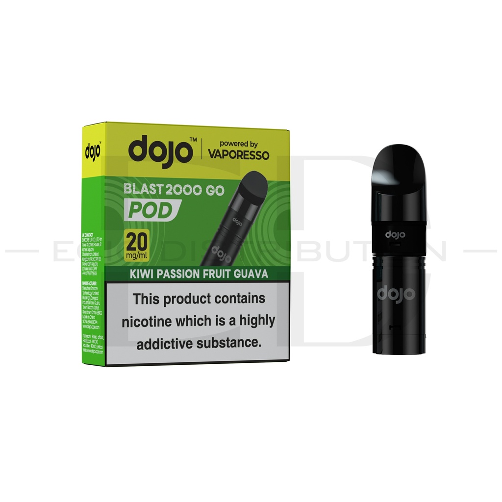 Vaporesso Dojo Blast 2000 Go Refillable Pod - Kiwi Passion Fruit Guava 20MG 