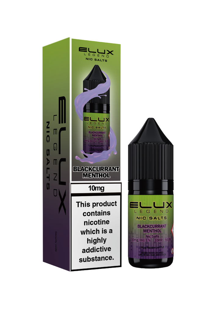 Elux Nic Salts - Blackcurrant Menthol 10MG