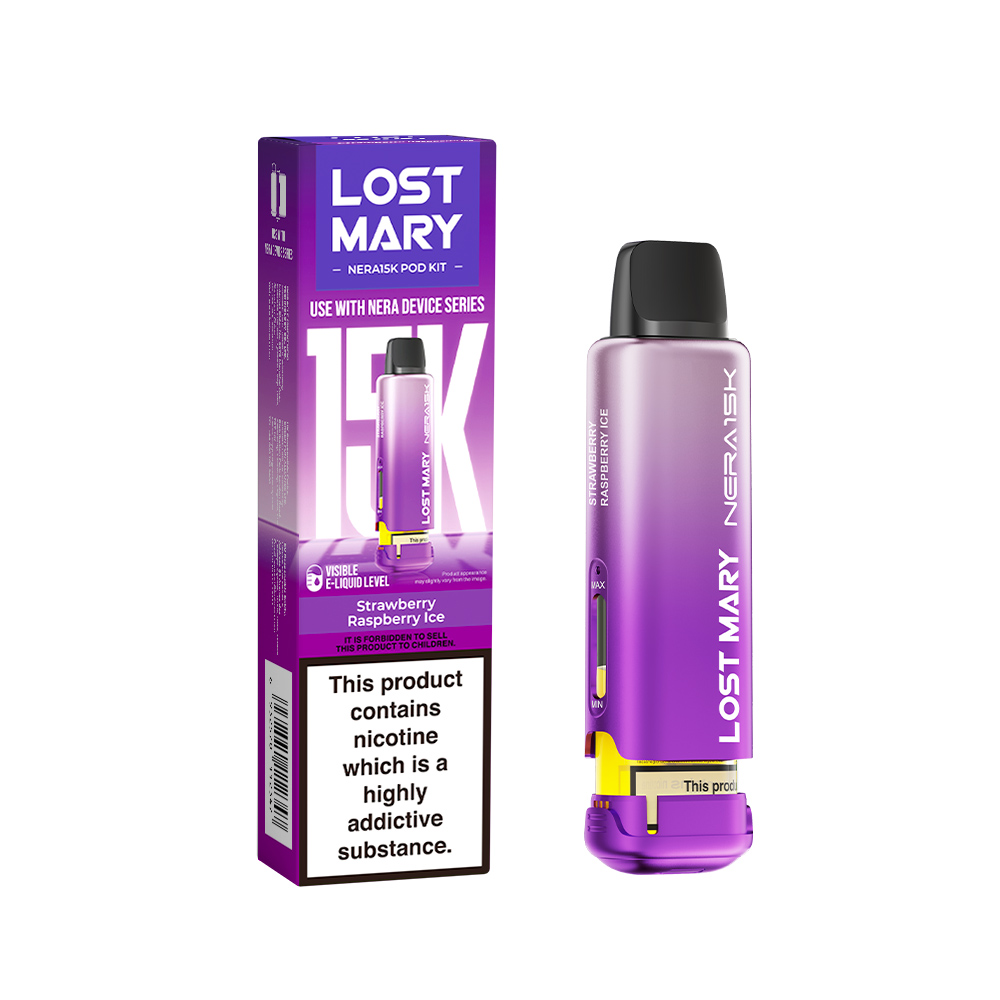 Lost Mary Nera15K Refillable Pod - Strawberry Raspberry Ice