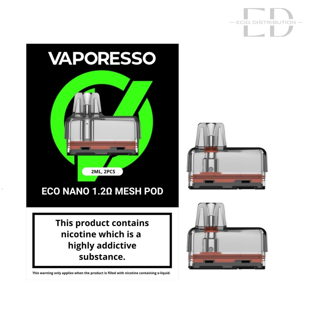 Vaporesso Eco Nano Mesh Refillable Pod  2Pcs/Pack - 1.2 Ohm XL