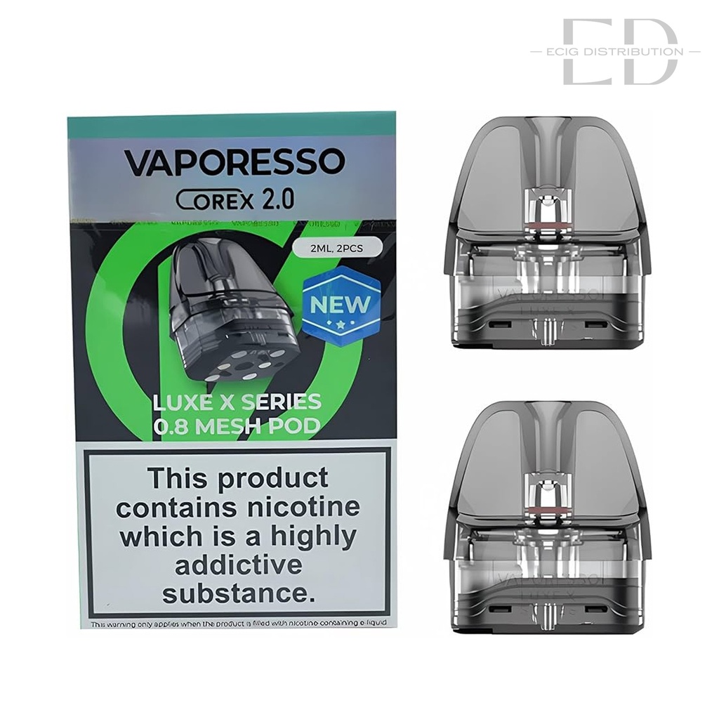 Vaporesso Luxe X Series Mesh Refillable Pod 2Pcs/Pack - 0.8 Ohm 