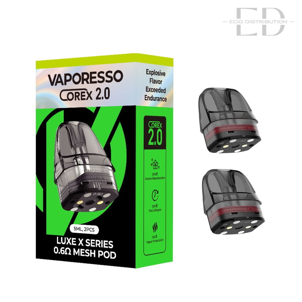 Vaporesso Luxe X Series Mesh Refillable Pod 2Pcs/Pack - 0.6 Ohm XL 