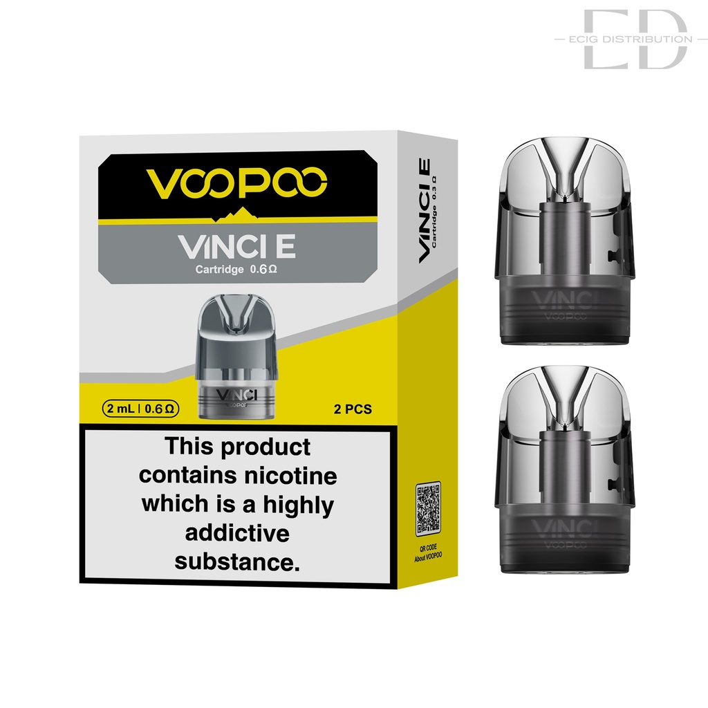 Voopoo Vinci E Refillable Pod 2Pcs/Pack - 0.6 Ohm 