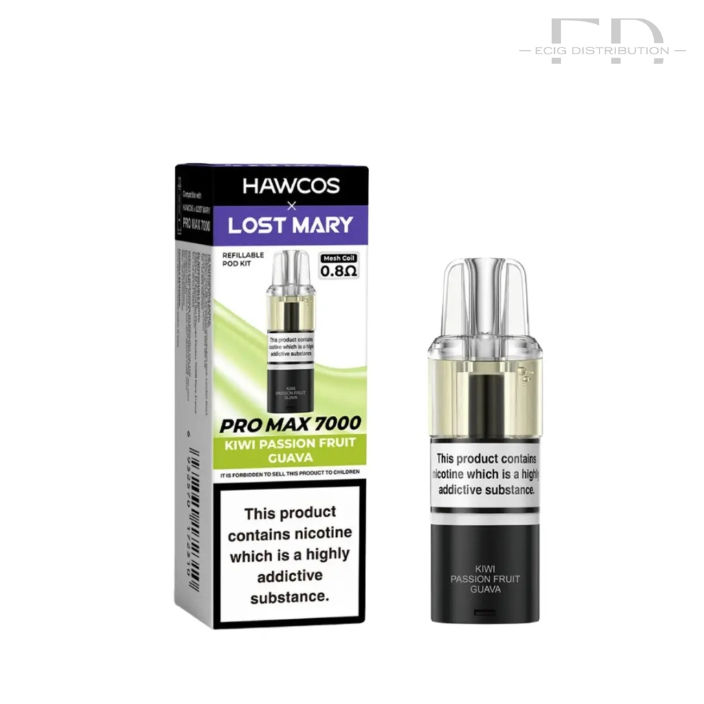 Lost Mary Hawcos Pro Max 7000 Refillable Pod - Kiwi Passion Fruit Guava 