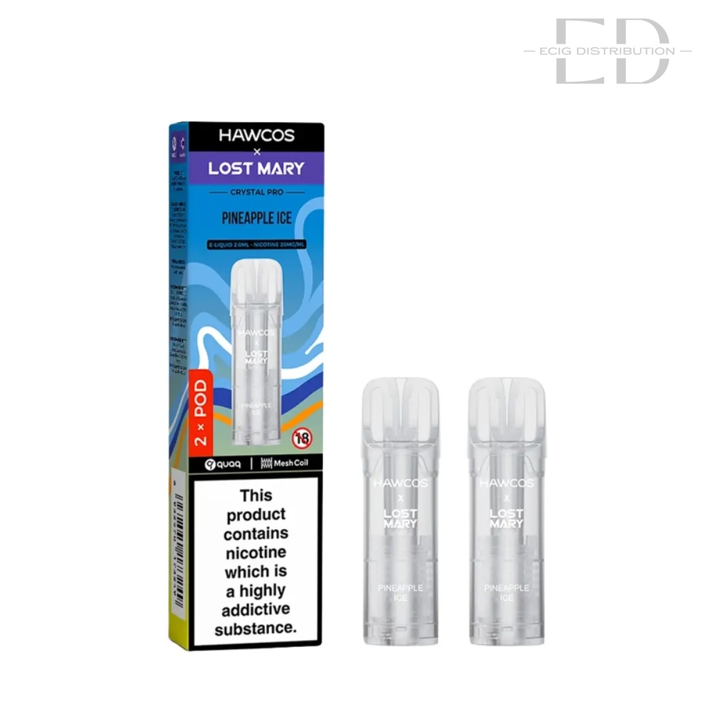 Lost Mary Hawcos Crystal Pro Refillable Pod 2Pcs/Pack - Pineapple Ice 