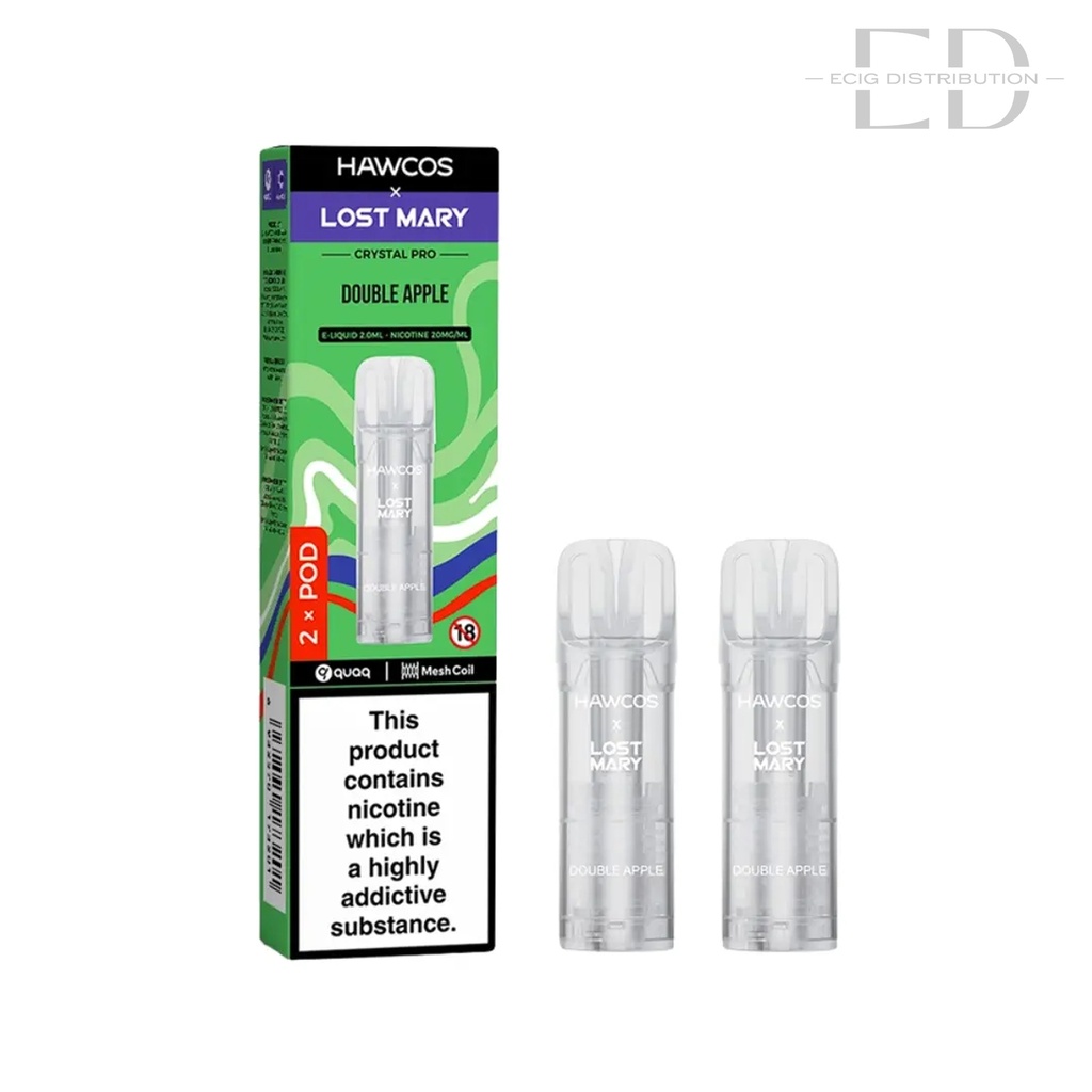 Lost Mary Hawcos Crystal Pro Refillable Pod 2Pcs/Pack - Double Apple
