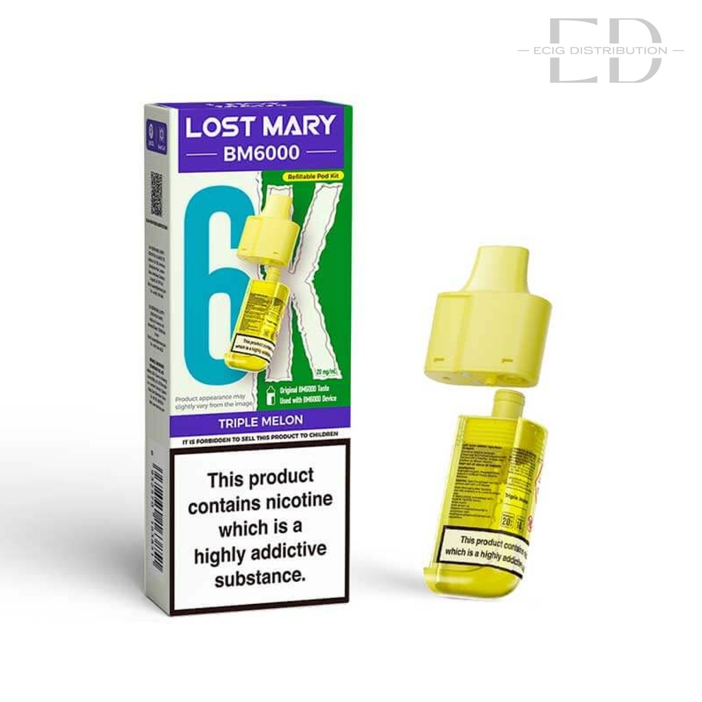 Lost Mary BM6000 Refillable Pod - Triple Melon 
