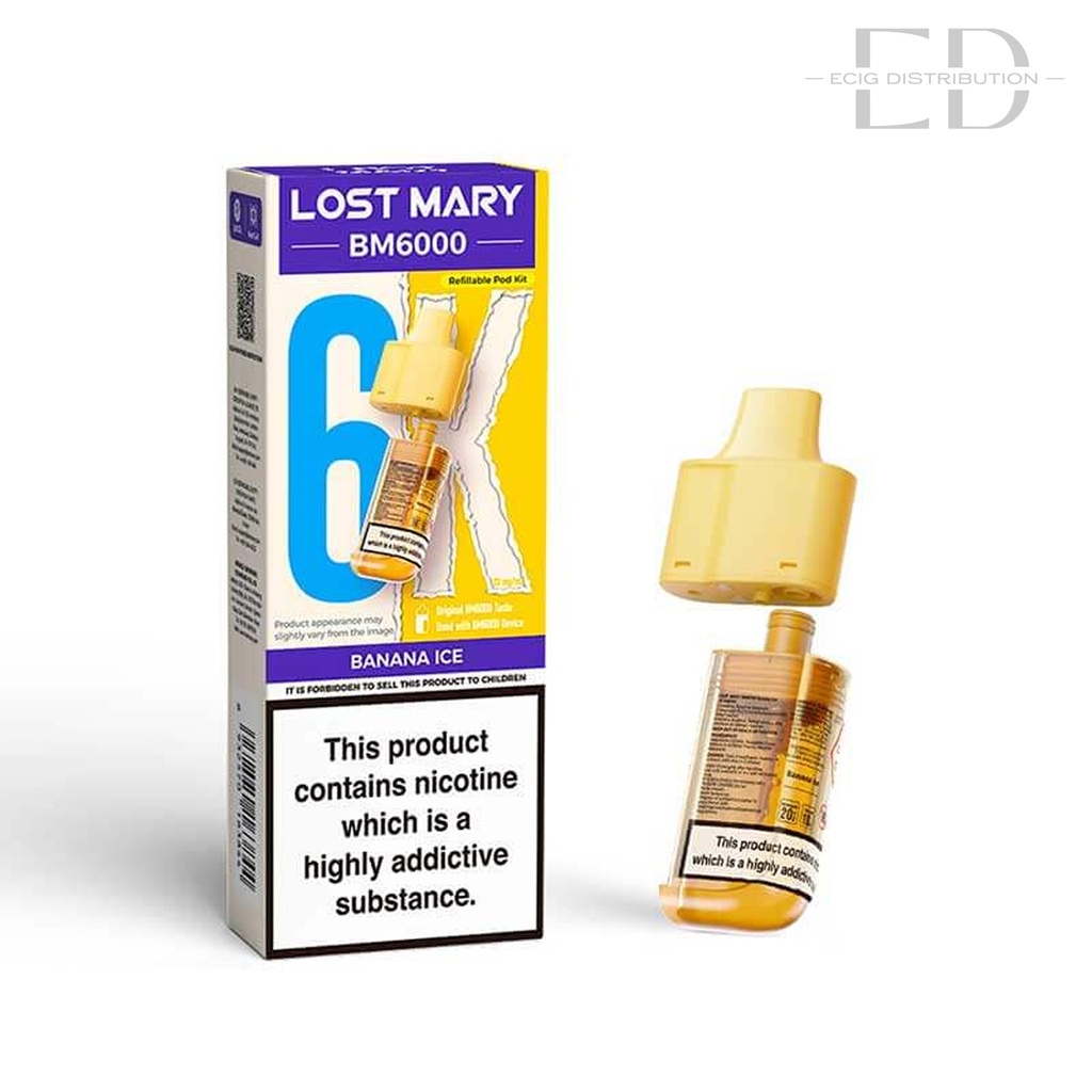 Lost Mary BM6000 Refillable Pod - Banana Ice 