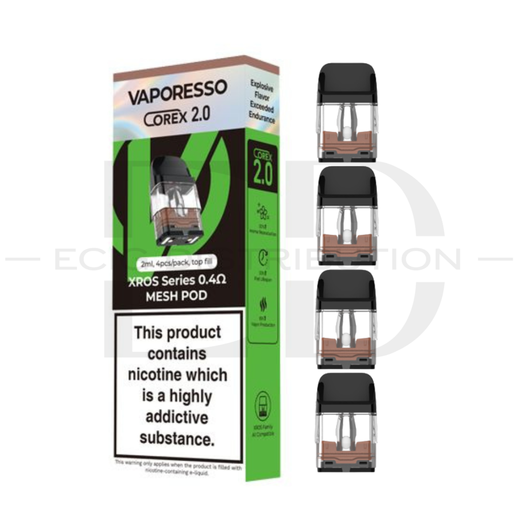 Vaporesso XRos Corex 2.0 Refillable Pod 4Pcs/Pack - 0.4 Ohm 