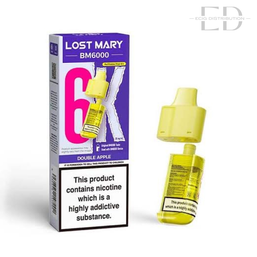 Lost Mary BM6000 Refillable Pod - Double Apple 