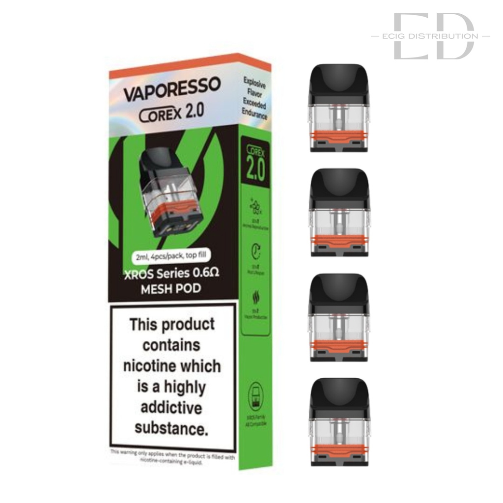 Vaporesso XRos Corex Refillable Pod 4Pcs/Pack - 0.6 Ohm 