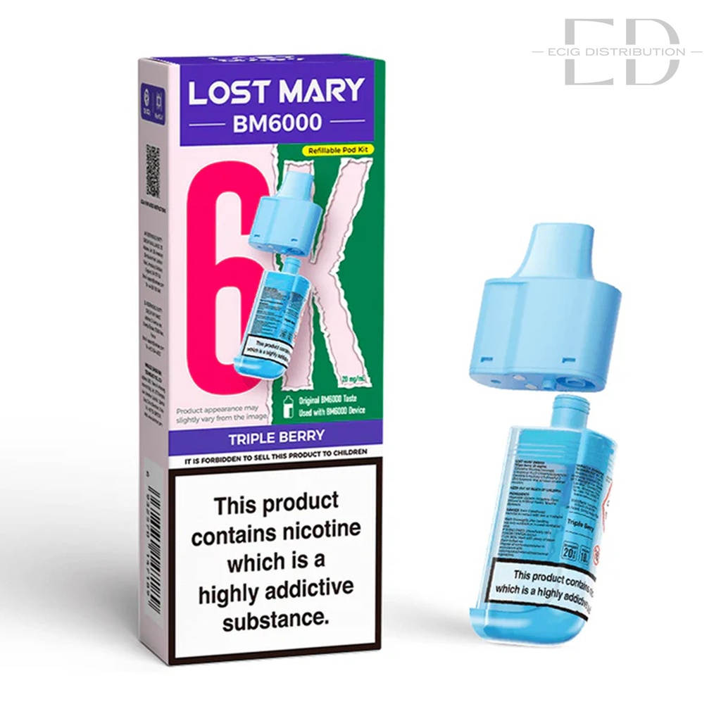 Lost Mary BM6000 Refillable Pod - Triple Berry 