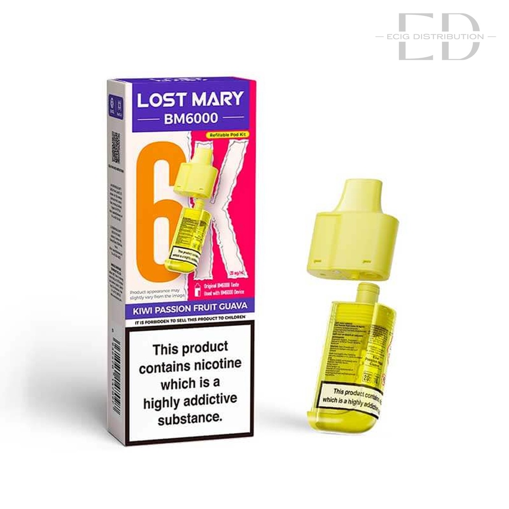 Lost Mary BM6000 Refillable Pod - Kiwi Passion Fruit Guava 