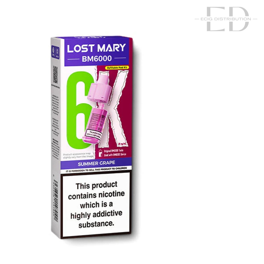 Lost Mary BM6000 Refillable Pod - Summer Grape 