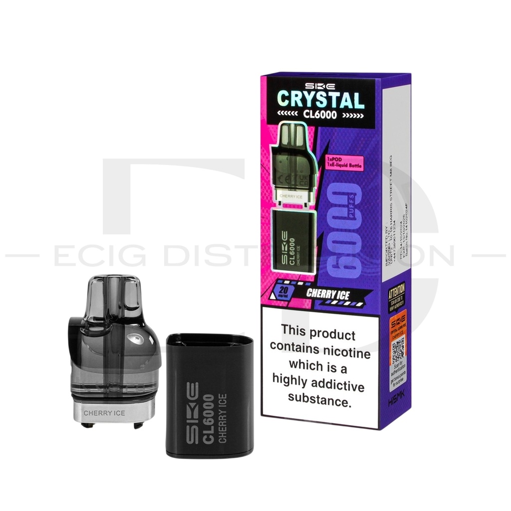 SKE Crystal CL6000 Refillable Pod - Cherry Ice 