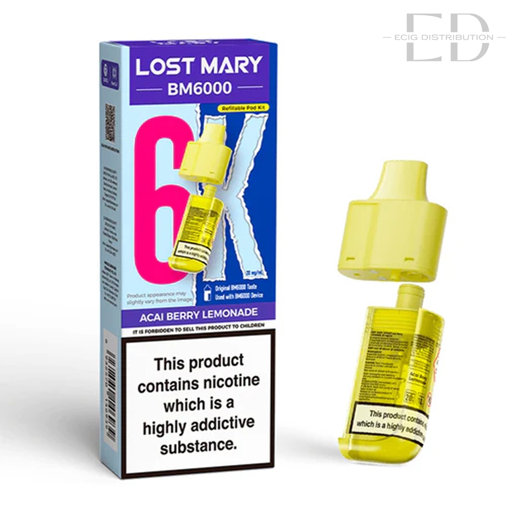 Lost Mary BM6000 Refillable Pod - Acai Berry Lemonade