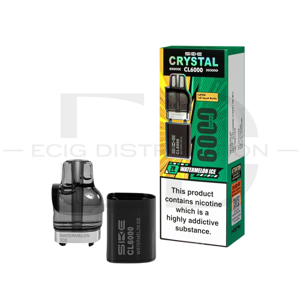SKE Crystal CL6000 Refillable Pod - Watermelon Ice 