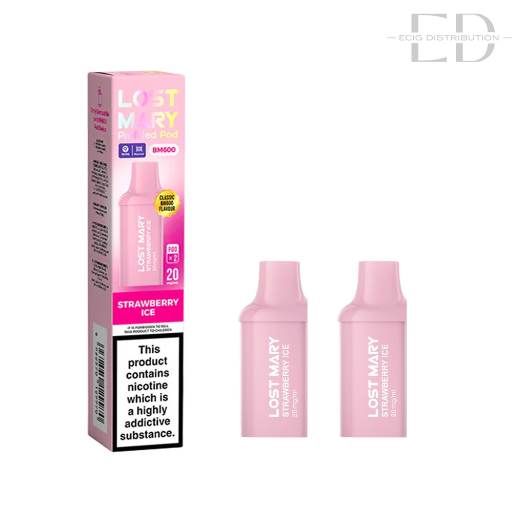 Lost Mary BM600 Refillable Pod 2Pcs/Pack - Strawberry Ice
