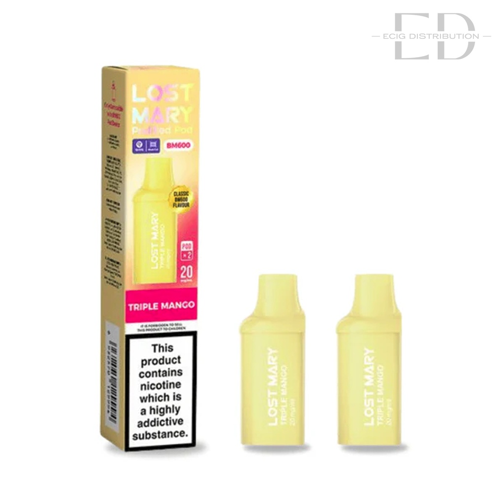 Lost Mary BM600 Refillable Pod 2Pcs/Pack - Triple Mango