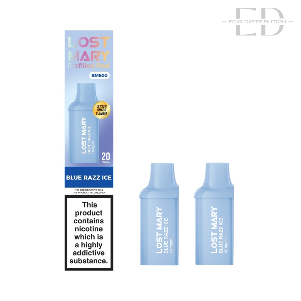 Lost Mary BM600 Refillable Pod 2Pcs/Pack - Blue Razz Ice