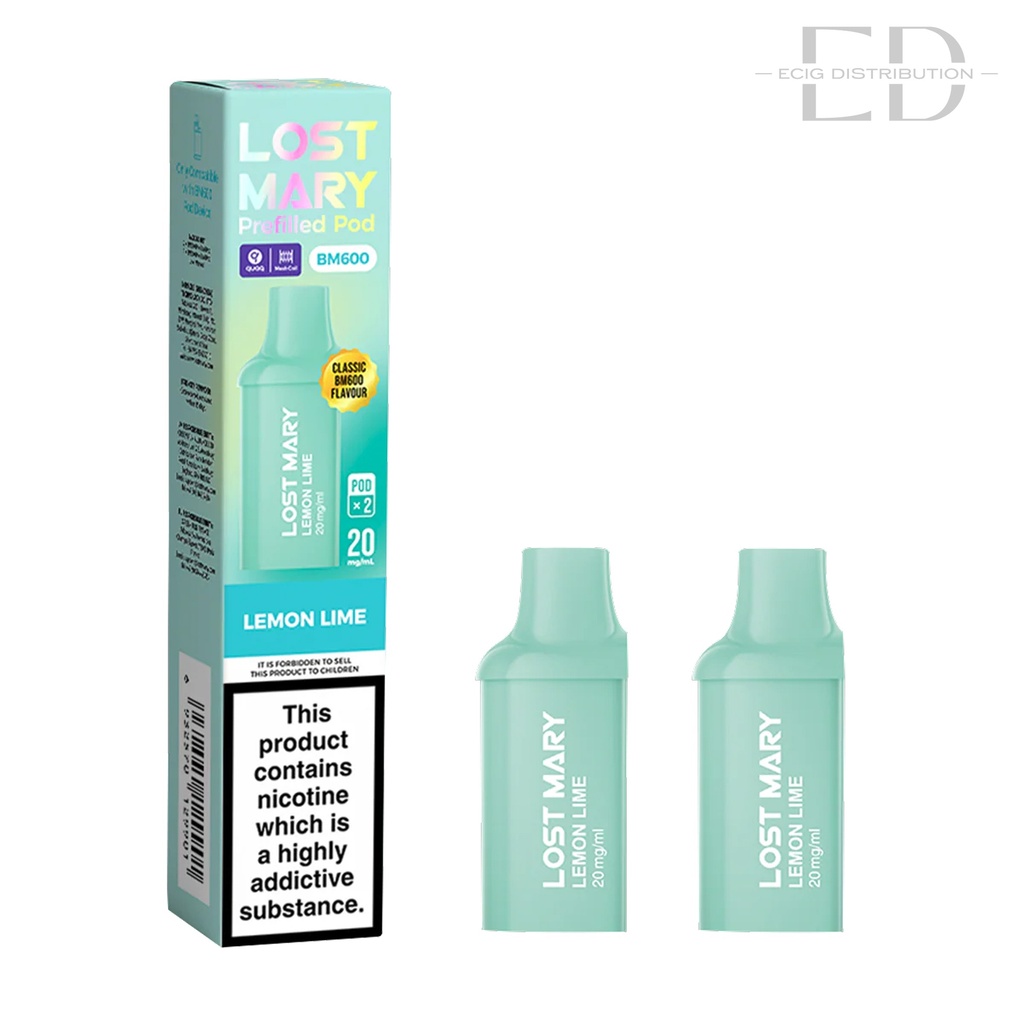 Lost Mary BM600 Refillable Pod 2Pcs/Pack - Lemon Lime
