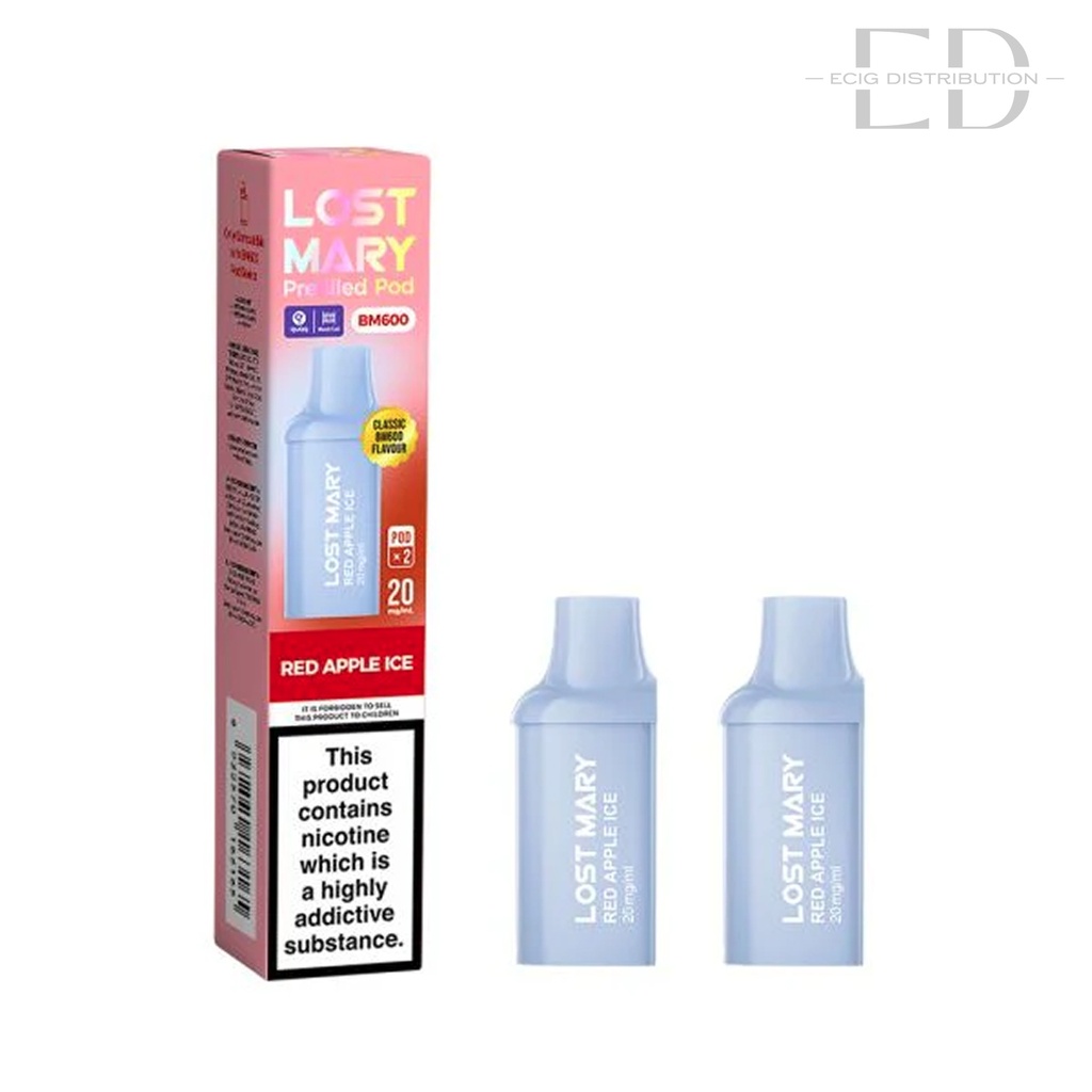 Lost Mary BM600 Refillable Pod 2Pcs/Pack - Red Apple Ice