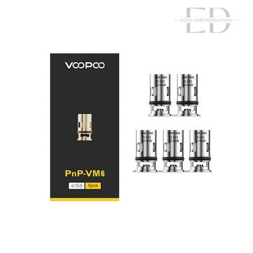 [VOOPVMC5Pcs/Pack-0.15OHM] Voopoo PNP VM6 Coil 5Pcs/Pack - 0.15 Ohm 
