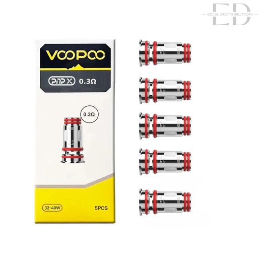 [VOOPXC5Pcs/Pack-0.3OHM] Voopoo PNP X Coil 5Pcs/Pack - 0.3 Ohm 