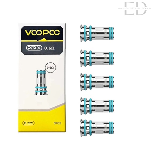 [VOOPXC5Pcs/Pack-0.6OHM] Voopoo PNP X Coil 5Pcs/Pack - 0.6 Ohm 