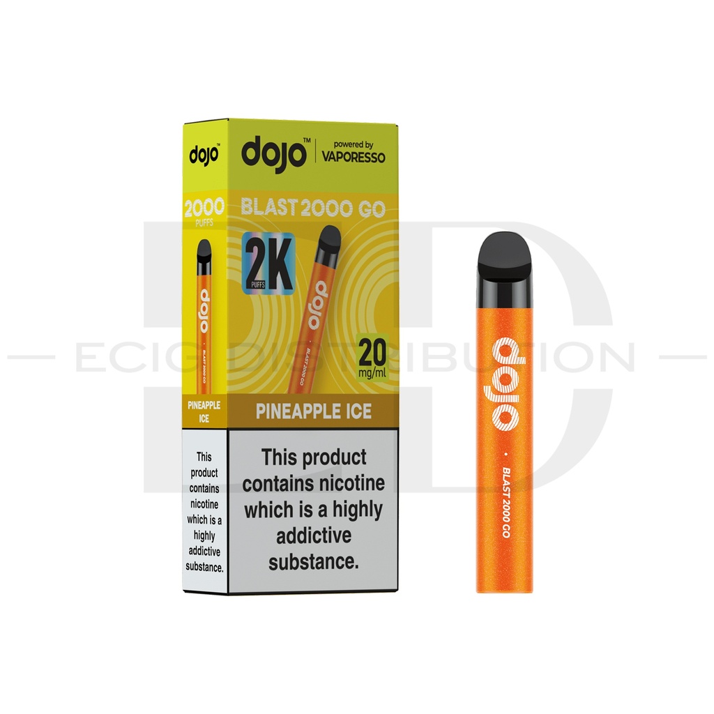 Vaporesso Dojo Blast 2000 Go Transparent Pod Kit - Pineapple Ice 20MG