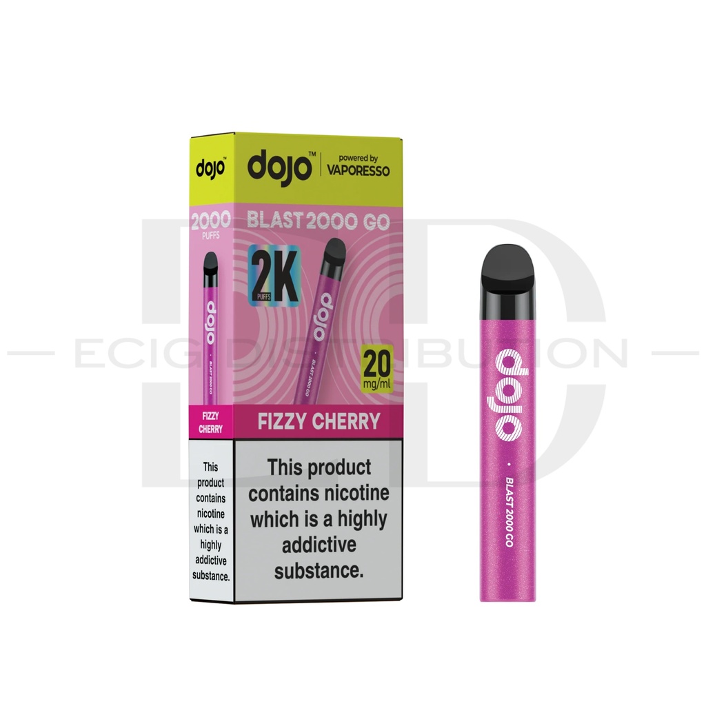 Vaporesso Dojo Blast 2000 Go Transparent Pod Kit - Fizzy Cherry 20MG