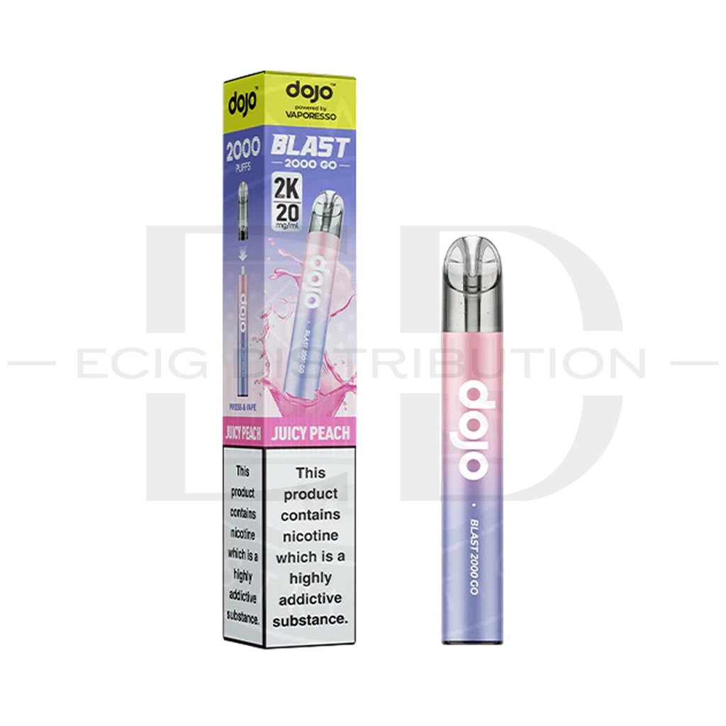 Vaporesso Dojo Blast 2000 Go Transparent Pod Kit - Juicy Peach 20MG