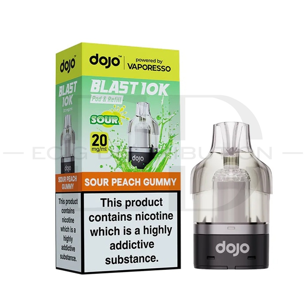 Vaporesso Dojo Blast 10K Refillable Pod - Sour Peach Gummy 20MG