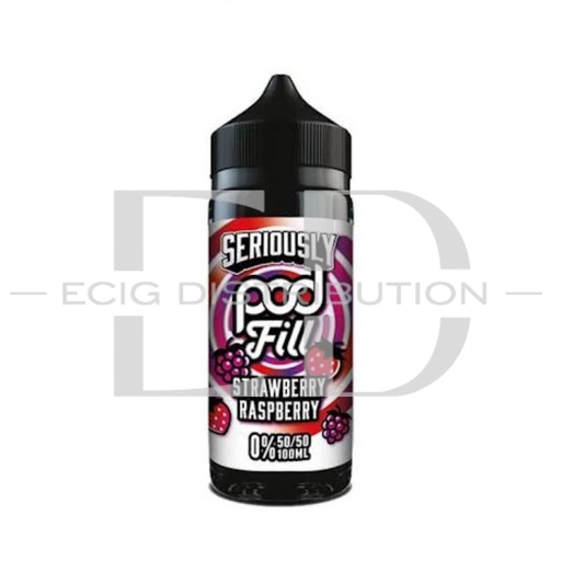 [DOOSPOF100ML50/50-SR0MG] Doozy Seriously Pod Fill 100ML 50/50 - Strawberry Raspberry 0MG