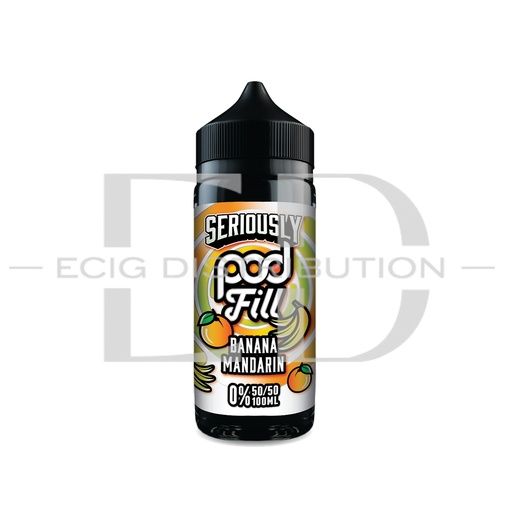 [DOOSPOF100ML50/50-BM0MG] Doozy Seriously Pod Fill 100ML 50/50 - Banana Mandarin 0MG