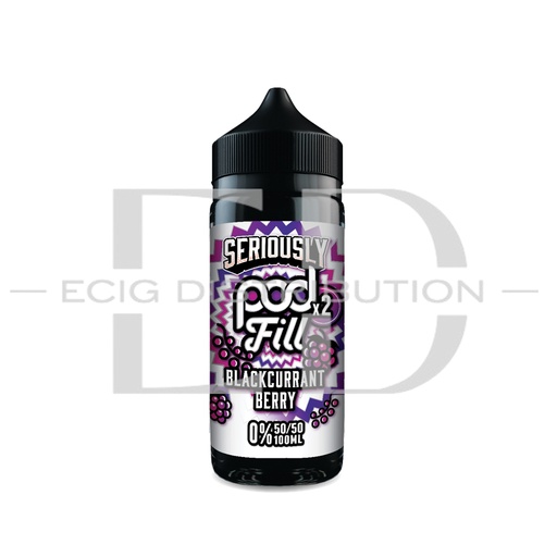 [DOOSPOF2100ML50/50-BB0MG] Doozy Seriously Pod Fill 2 100ML 50/50 - Blackcurrant Berry 0MG