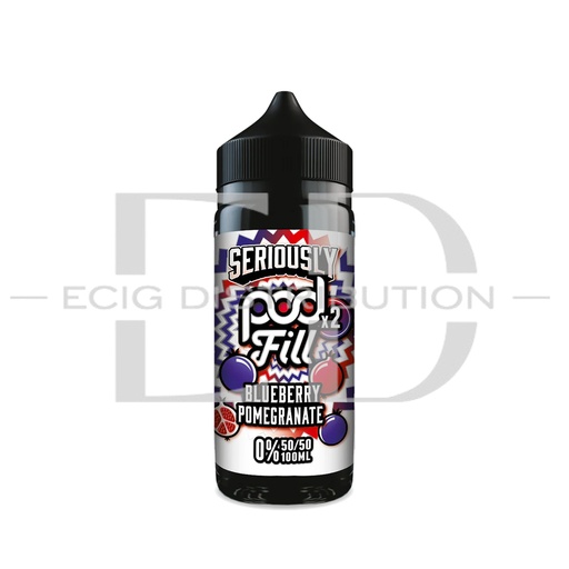 [DOOSPOF2100ML50/50-BP0MG] Doozy Seriously Pod Fill 2 100ML 50/50 - Blueberry Pomegranate 0MG